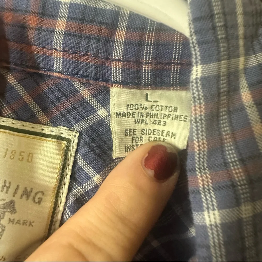 Levi's Men's Casual‎ Blue and Brown Plaid Shirt